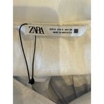 ZARA  Dress‎ Women Small White Linen Blend Short Puff Sleeve Babydoll Preppy Photo 7