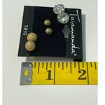 Taramanda Trio Earring Set Gold Studs‎ CZ Studs Gold Photo 4