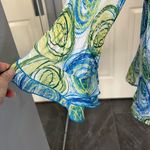 Christopher & Banks Christopher‎ & Banks Abstract Floral Crinkle Button Up Artsy Retro Blouse Size Photo 5