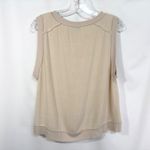 FATE Small Tank Top Sleeveless Linen Casual Comfy Everyday Cream 1568 Tan Photo 1