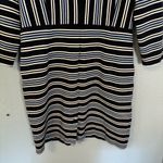 Lands' End  Womens Blue‎ White Striped Long Sleeve Sheath Dress Photo 7