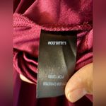 Lulus Wine Red Halter Mini‎ Summer Dress Sleeveless Chiffon Lined Red Size XS Purple Photo 5