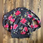 Aerie Black and Pink Bomber Jacket with Ribbed Details Photo 2