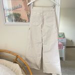 Mother Denim Anthropologie Undercover Cargo Sneak Jeans in Cream Puffs Size 25 White Photo 10