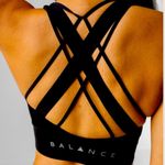 Balance Athletica /Vitality Aura Strappy Sports Bra in Midnight Black Size Medium Photo 1