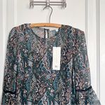 Veronica Beard  • Denver Crew Neck Dress mini floral silk drop waist flowy ruffle Photo 5