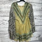 Free People  Aliya Long Sleeve Print Tunic In Tobacco Flower SM Photo 4