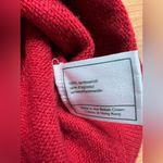 Laura Ashley Vintage 90s  Women's RED L Pure New Wool Cardigan Sweater Pockets Photo 8