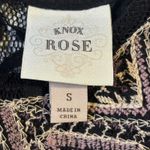 Knox Rose Black Embroidered Lace Yoke Sleeveless Tank Top Women's Size S Photo 4