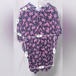ACACIA Women’s Oversized Mombasa Floral Button Up Shirt in Madonna Color Purple Size XL Photo 6