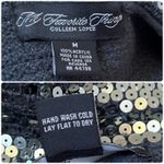 Colleen Lopez New Bracelet Sleeve Sequin Button Blazer Medium Festive Party Black Photo 15