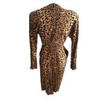 EKLEKTIC Jackie Bernard Vintage Cheetah Print Dress Size 4 Brown Photo 5