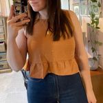 SheIn  Rusty orange Ruffle Hem Crop Top Photo 0
