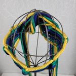 VTG Yves Saint Laurent Trimmings Woven Rope Belt Womens Statement Fringe Boho Yellow Photo 15