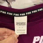 PINK - Victoria's Secret VS Pink Logo Striped Short Sleeved Tee: Purple Photo 5