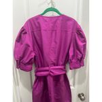 Tanya Taylor NWT Becca Puff Sleeve Belted Jumpsuit in Bougainvilea Purple Sz 12 Photo 5