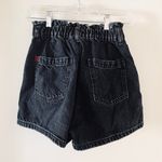 Urban Outfitters BDG Black Pull On Mom Paperbag Denim Shorts Photo 3
