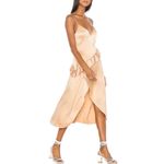 SONG OF STYLE Yuki Midi Sz XS Dress in Champagne Tan Photo 3