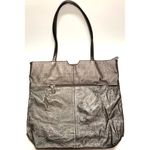 wilson's leather  Metallic Gray Large Tote Bag W/ 7 Pockets Photo 2