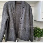 Reiss  wool blend fuzzy cardigan size medium gray excellent condition Photo 1