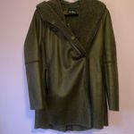 Sam Edelman M Sydney Hooded Faux Shearling Brown Women's Jacket Photo 1