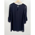 Lulus Blue Printed Long Sleeve Bell Cuff Mini Dress Women's Size Medium M Photo 1