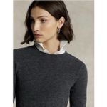 Ralph Lauren Polo  Dress Womens Gray Boucle Wool Blend Knit Sheath Long Sleeve Photo 2