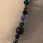 20 Inch Artsy Wrap Necklace With Large Bea… Blue Photo 3