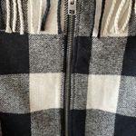 Lucky Brand Wool Blend Buffalo Check Fringe Coat NWT Photo 4