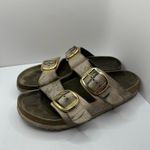 Birkenstock Arizona Big Buckle Sandals Washed Metallic Rose Gold 40 US Womens 9 Photo 2