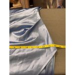 Windsor  Light Blue Satin Ruched Cowl Neck Mini Dress S Photo 7