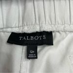 Talbots  Women’s White Cropped Pull-On Pants 12P Summer Vacation Resort Photo 4