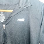 Avia  Black Long Sleeve Ruched Tie Side Thumbhole Quarter Zip Active Top Photo 2