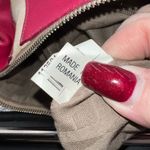 Furla  Vintage‎ Canvas And Hot Pink with Silver Snake Embossed Shoulder Strap Bag Photo 13