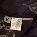 Loft  Dark Purple Blouse with Yellow Floral Pattern Photo 5