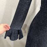 Free People  One More Time Lurex Wrap Dress in Navy Photo 7