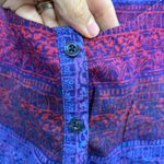 Patagonia Women's Sleeveless Top Colorful Print V Neck Cotton Blouse Shirt 10 Photo 7