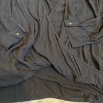 Terra & Sky  2X (20W-22W) Women's Black Drape Top Long Sleeves with Buttons Photo 2