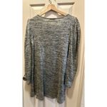 ZARA  WOMEN'S HEATHER GRAY THIN KNIT LONG PUFF SLEEVE SEQUIN MINI DRESS Sz‎ Large Photo 4