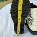 Jessica Simpson  White Combat Boots with Rhinestone Buckles Photo 7