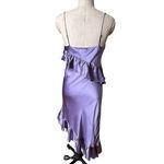 Cami NYC NWT Silk Dua Ruffle Midi Dress in Lilac Purple Size Large/ 8-10 Photo 4