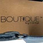 Corkys Womens Blue Metallic Cork Wedge Slingback Sandals Size 7 Ligtweight Boho Photo 2