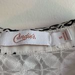 Candie's  White & Black Pineapple Sleeveless Blouse Photo 2