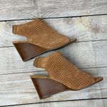 Michael Shannon Michael by  Janey Brown Suede Wedge Sandal Size 10 Photo 5
