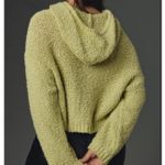 Pilcro Anthropologie Sailcloth Hooded Sweatshirt Cropped Loose Knit Green Small Photo 2