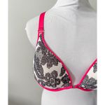 Lane Bryant Cacique Black White Pink Floral Bra - Size 44DD Photo 1