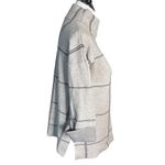 Tahari Wide Plaid High Neck Half Sleeve Sweater Gray Black Size Medium Photo 2