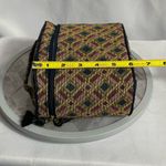 Vintage Tapestry Geometric Cosmetic Travel Bag 9x6x6 Made in Philippines Purple Photo 7