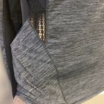 Lululemon Athletica Heather Black Scoop Neck Long Sleeve Lace Panel Shirt-Size 6 Photo 5