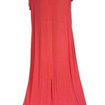 Lane Bryant peek a boo Back V-Neck T-Shirt Knit Dress SZ 22/24 Pink Maxi Photo 0